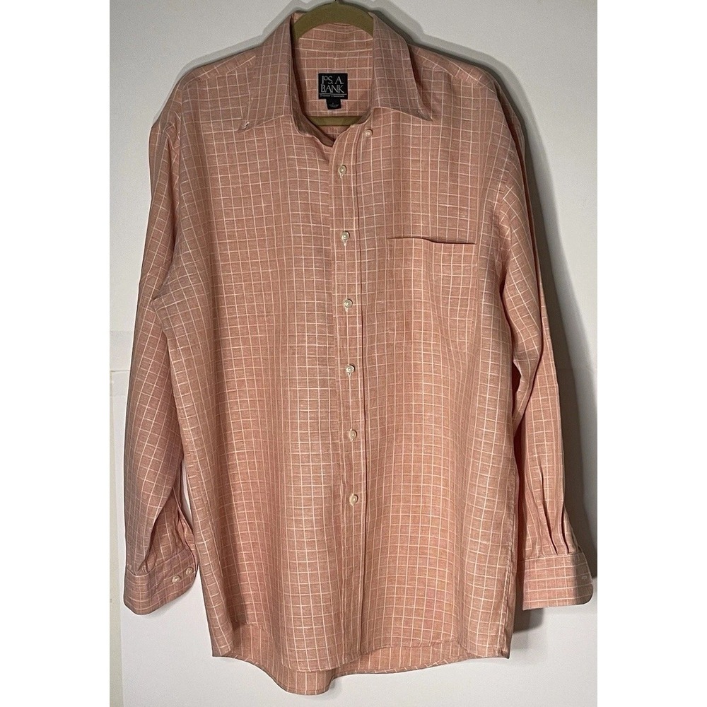 Jos. A. Bank Men's 100%‎ Linen Button-Up Shirt Size Large – Travelers Collection
